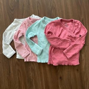 Carter's Baby Girls' 4-Pack Side-Snap Tees